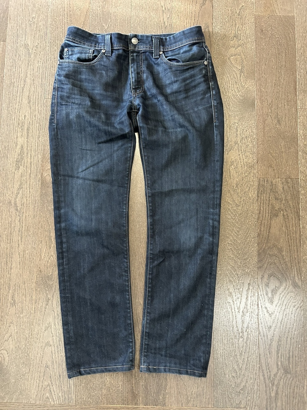 Fidelity Denim Jimmy Slim Straight Jeans Revolution Rinse 33 Made in USA